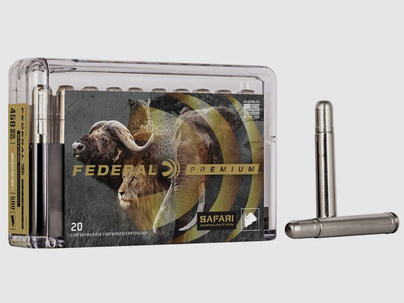 Federal Premium Safari Trophy Bonded Bear Claw .458 Win. Mag. 500GR bonded JSP 20 cartridges