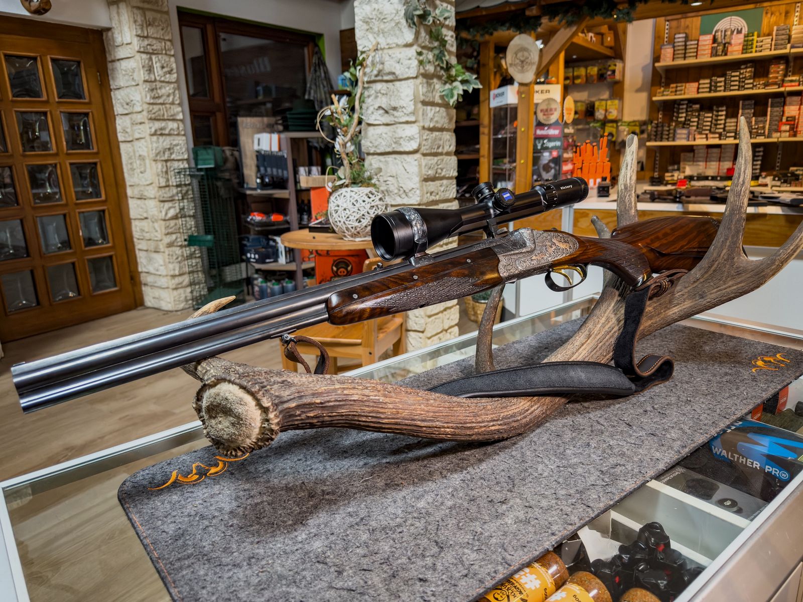 BBF 7X65R / 12/70 with 5.6×52 R insert barrel – from the possession of Gerhard Stauch (GDR) with interchangeable barrel