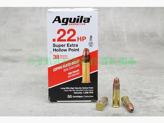 Aquila	 Super Extra .22 lr. HV HP 38gr. 2,5g 50Stück Staffelpreis