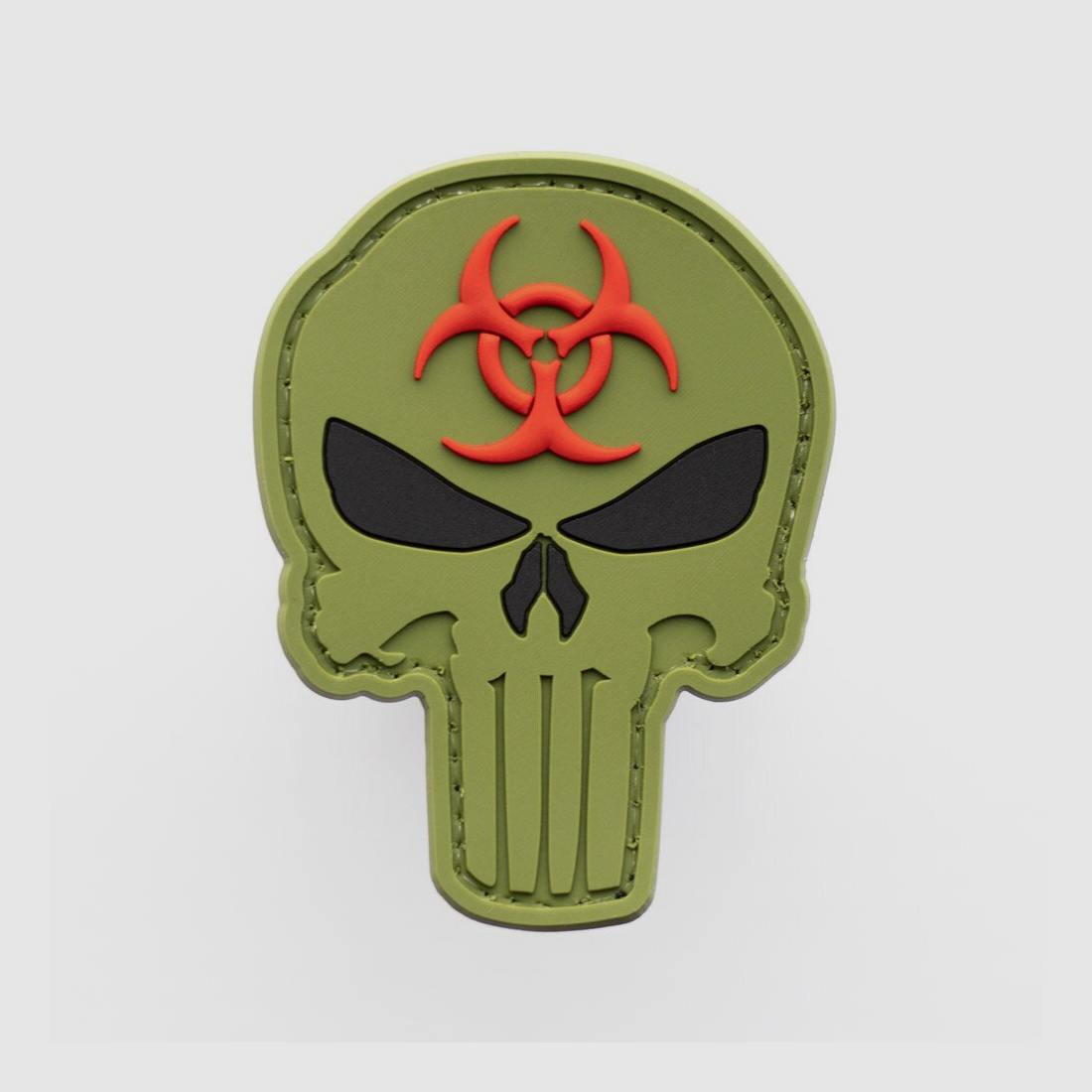 Biohazard Punisher Skull Patch Oliv