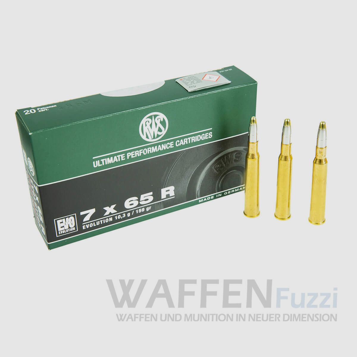 Hunting ammunition RWS caliber 7x65R Evo 159grs