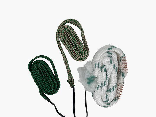 Run cleaning cord with integrated bronze brush