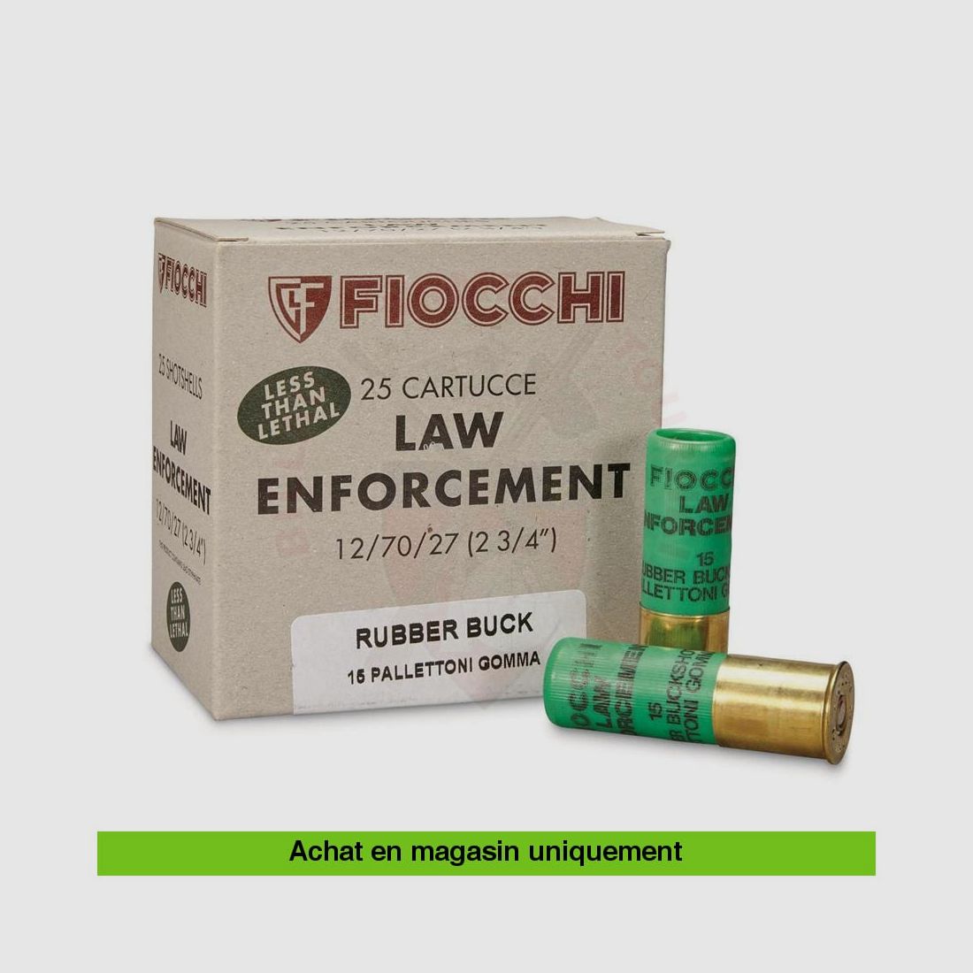 Schachtel mit 25 Patronen Fiocchi Kal. 12 Law Enforcment