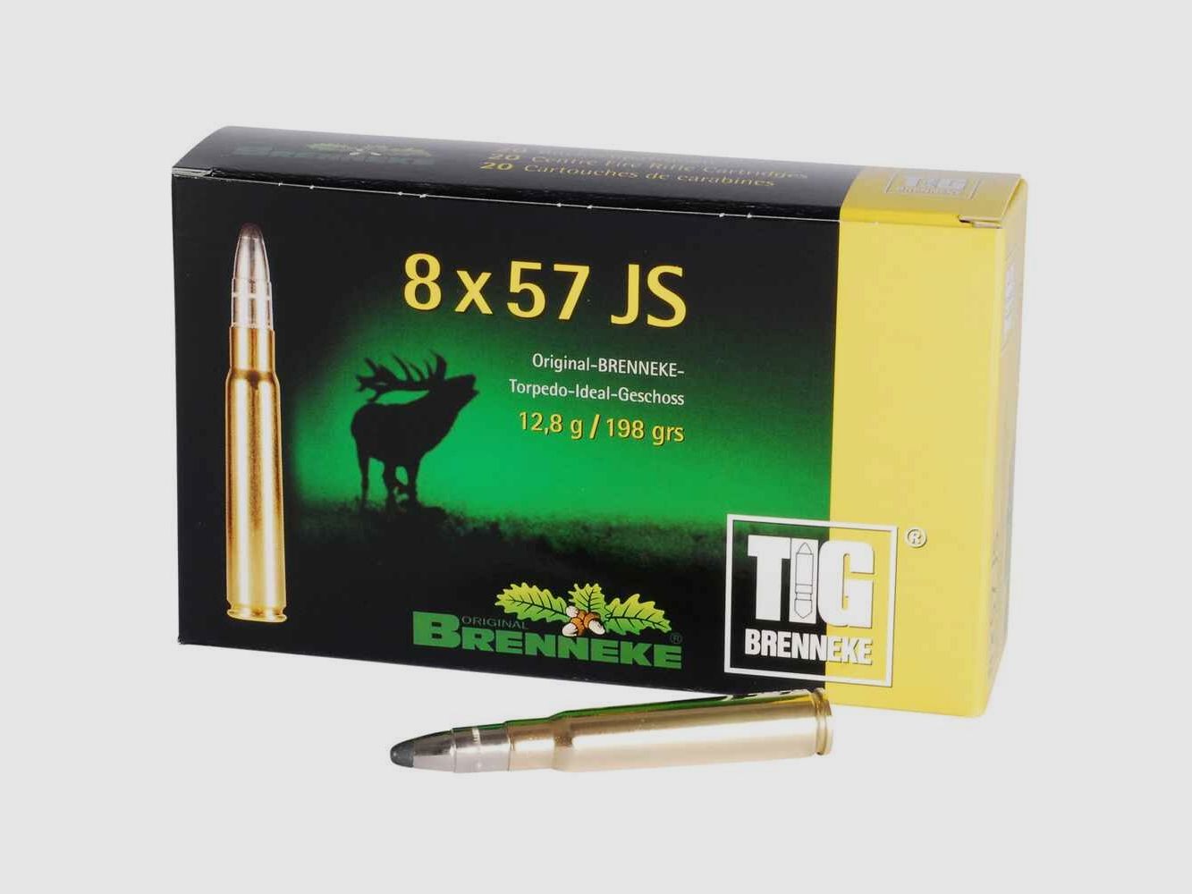 8x57 IS TIG 12,8g/198grs. Brenneke