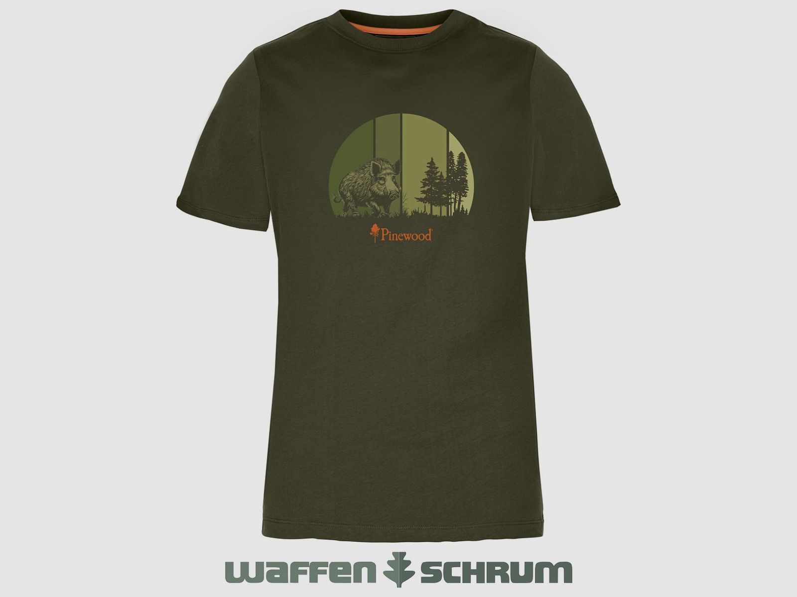 Pinewood T-Shirt Wild Boar W Olive