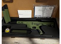G G ARP 9 Airsoft (0,5 Joule / couleur personnalisée OD Green) set + suppressor, 3 magazines, BBs & speedloader – OVP