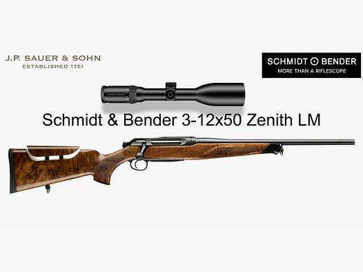 J.P. Sauer & Sohn Sauer 505 Ergo Lux Carabine à répétition HQ3 Pack d'équipement Élégance + VSR | 8.5x55 Blaser | Schmidt & Bender 3-12x56 Zenith