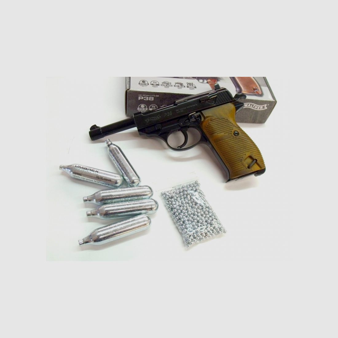 Legenden! Walther P38 * Blow Back * 4,5 mm BB´s * mit Starterpaket