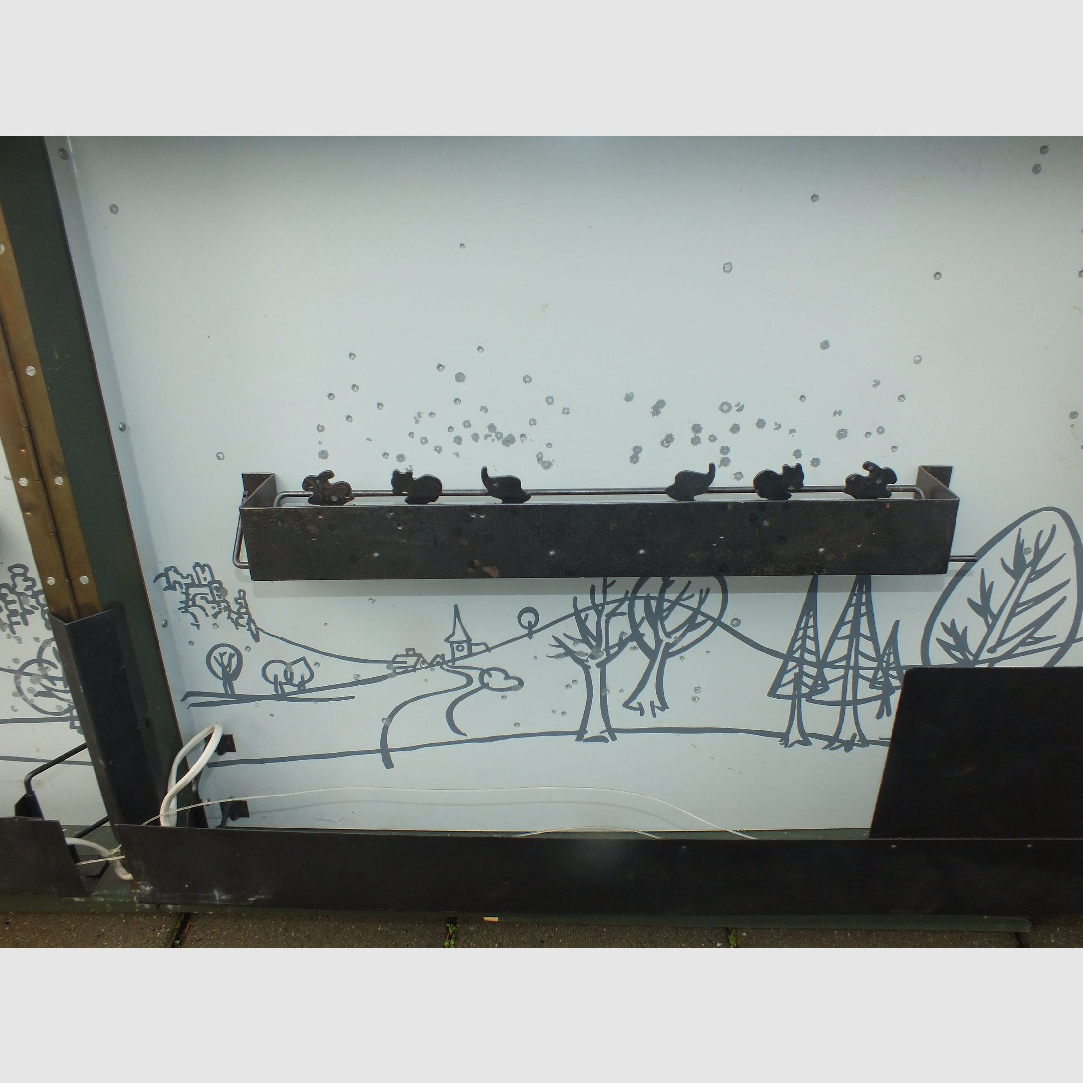 Schießbude, Schießkoffer, mit laufender Scheibe, DDR extrem selten!