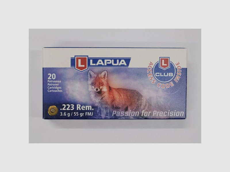 Munition Lapua .223 Rem FMJ 55gr. - 20 Stk.