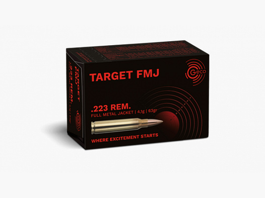 GECO TARGET .223REM - FMJ 63GRS. - 50 ROUNDS