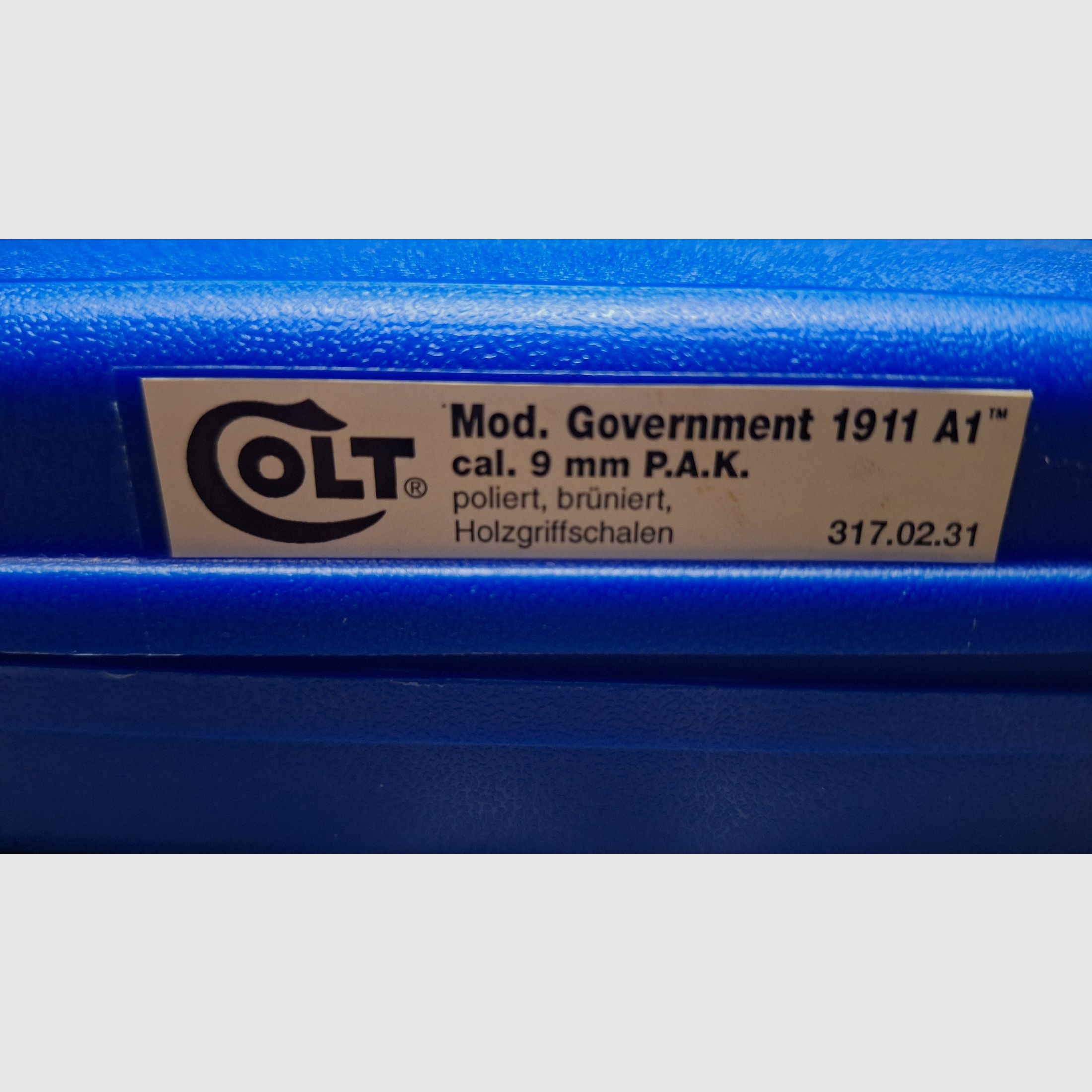 Colt Government 1911 A1 SRS pistol black wooden grips 9 mm P.A.K. new!