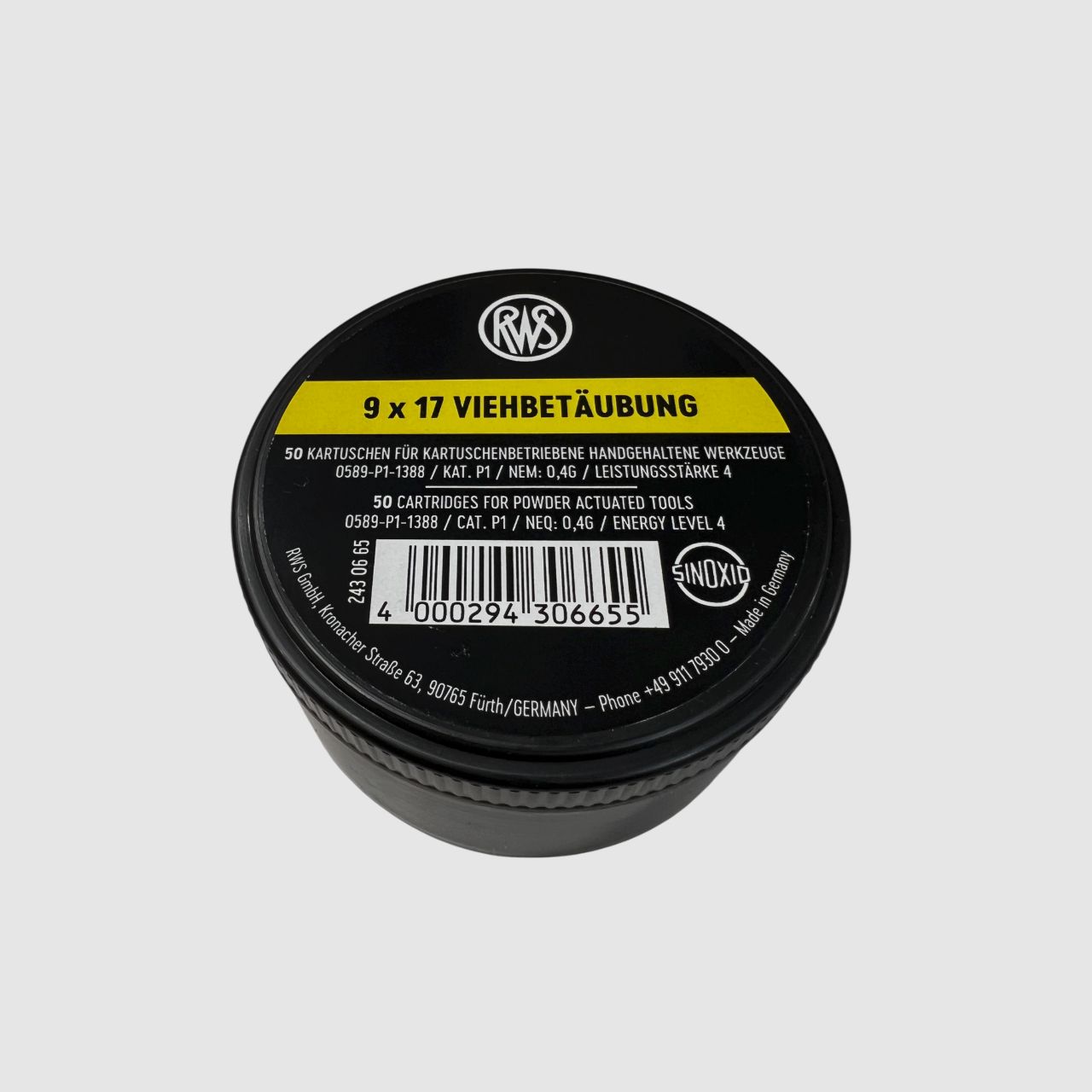 Viehbetäubungspatronen RWS Kal. 9x17 gelb 50 St.