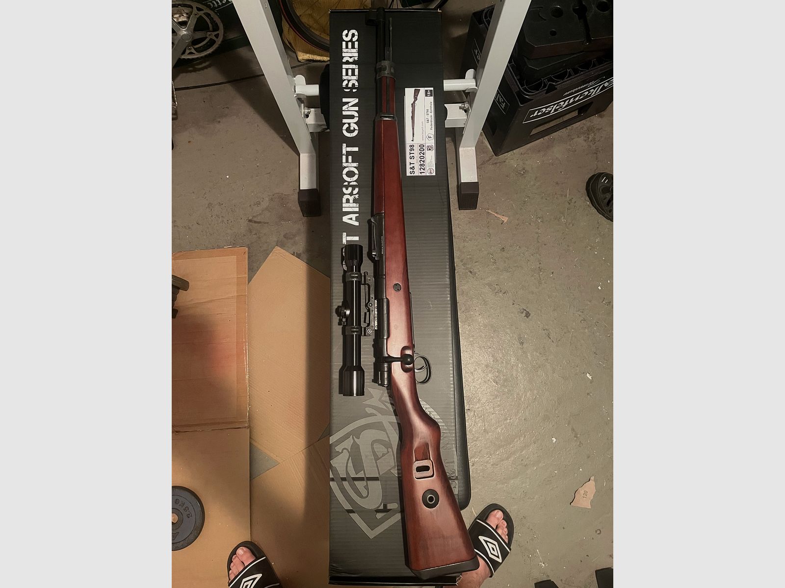 Fucile a molla Begadi S&T ST 98, calibro 6mm. Versione di aggiornamento CNC