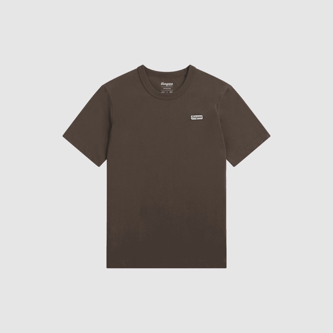 Bergans Logo Cotton Tee Men Dark Rock Taupe XL