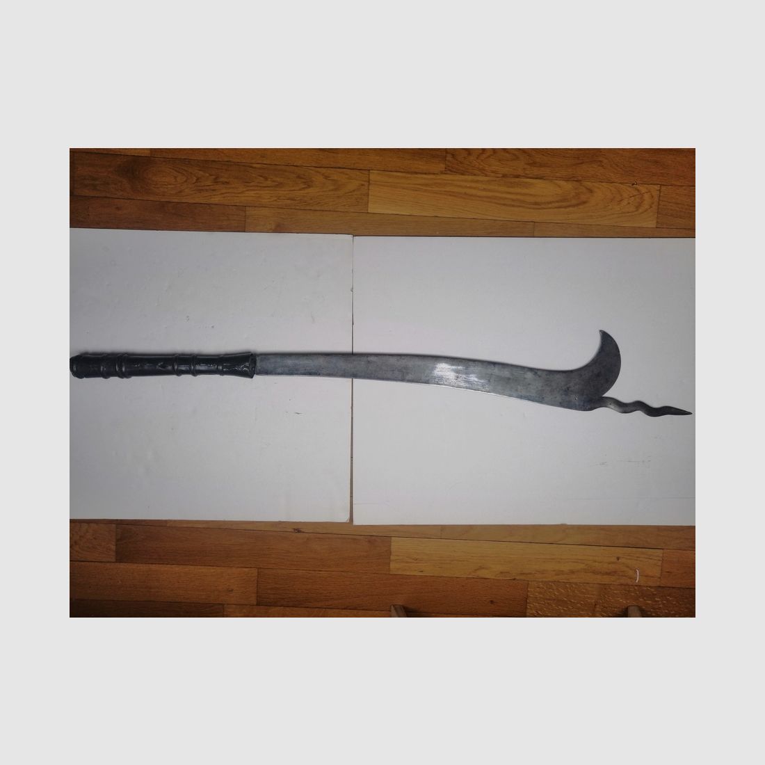 Rare sabre cérémoniel ou d’exécution – très impressionnante lame – Asie du Sud Est – TBE, image 1 sur 7