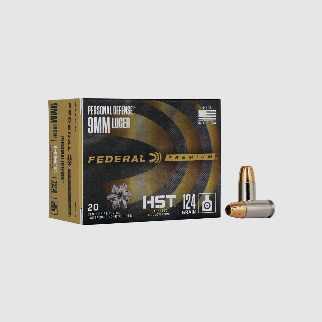 Munizione FEDERAL Personal Defense HST – 9mm. – 124 grains – JHP, immagine 1 di 5