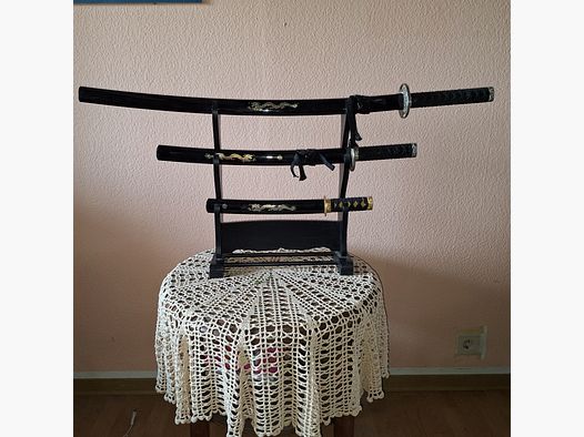 Samurai Zwaarden 3-delige Set met Stand