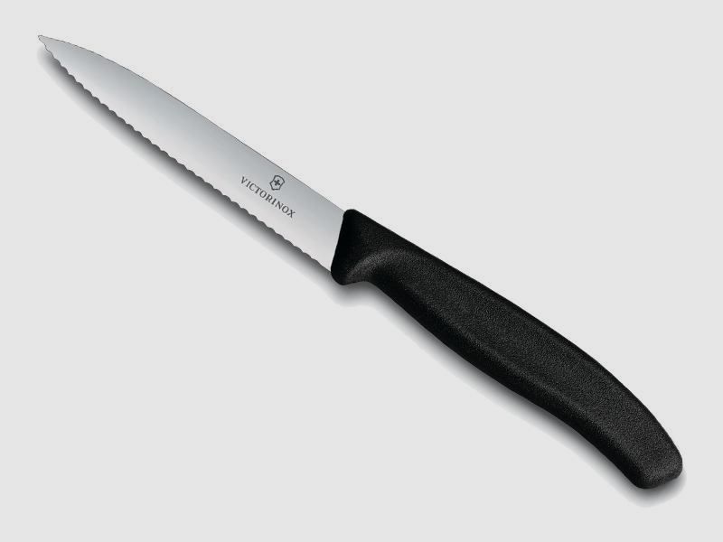 VICTORINOX OFFICE SWISSCLASSIC 10CM NERO CON DENTI