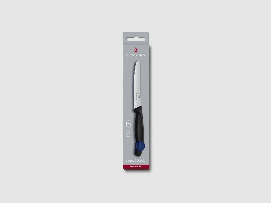 VIKTORINOX SWISSCLASSIC TOMATENMESSER 11CM BLAU, Bild 2 von 2
