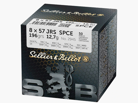 Sellier & Bellot 155486 8x57 IRS SPCE 196grs. 12,7g 50 Stück