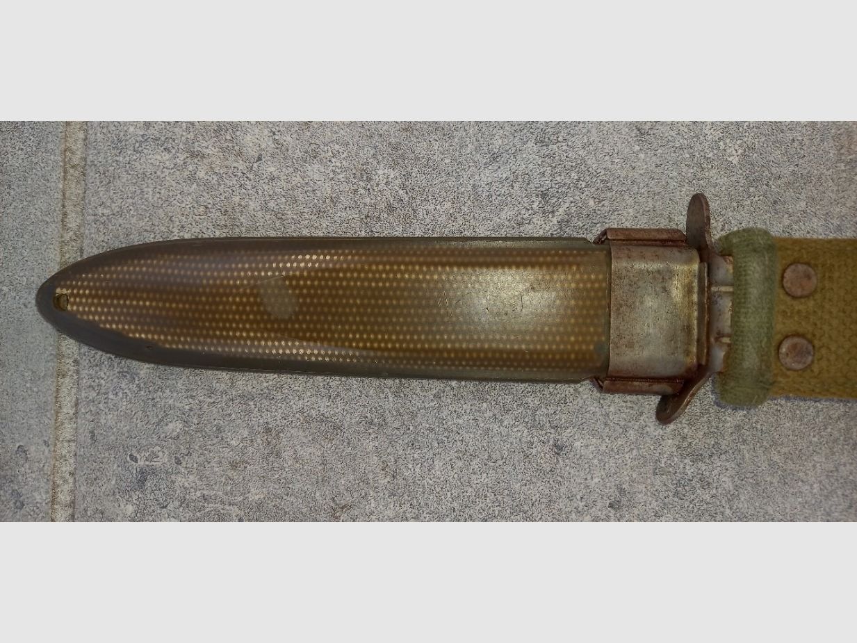 Couteau de tranchée WKII US.M3/Kampfmesser avec étui US.M8