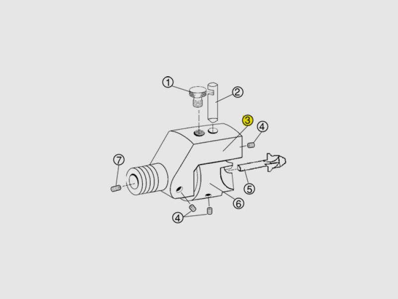 RCBS Ersatzteil Trim Pro 3-Way Cutter Head / Grundkörper für 3-Wege Fräser