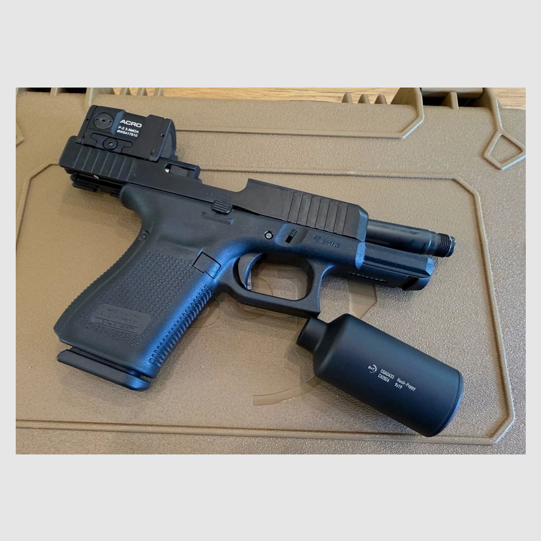 Brügger & Thomet (B&T) Glock 19 Hush Puppy Set incl. suppressor caliber 9mm Luger
