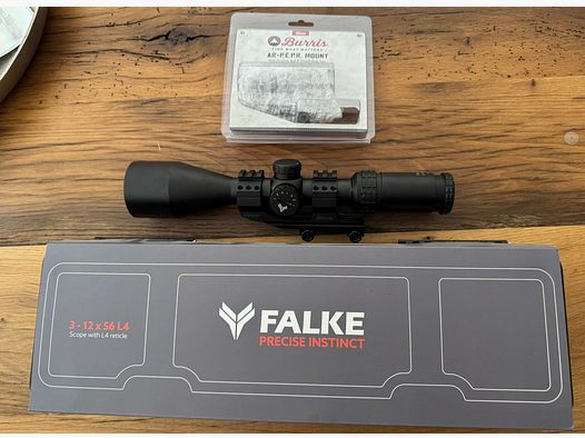 Falke 3 - 12 x 56 L4 richtkijker inclusief Burris P.E.P.R blokmontage