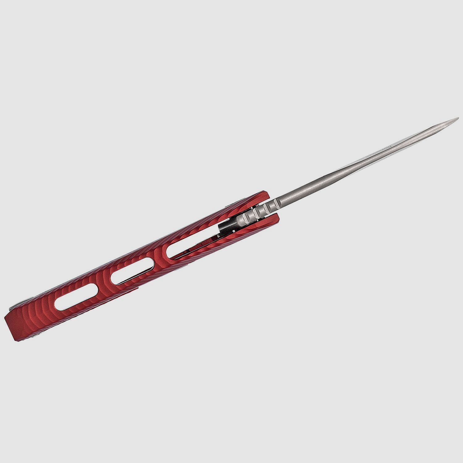 ROK A RS, M390 Satin-Klinge, roter Aluminiumgriff | 97317