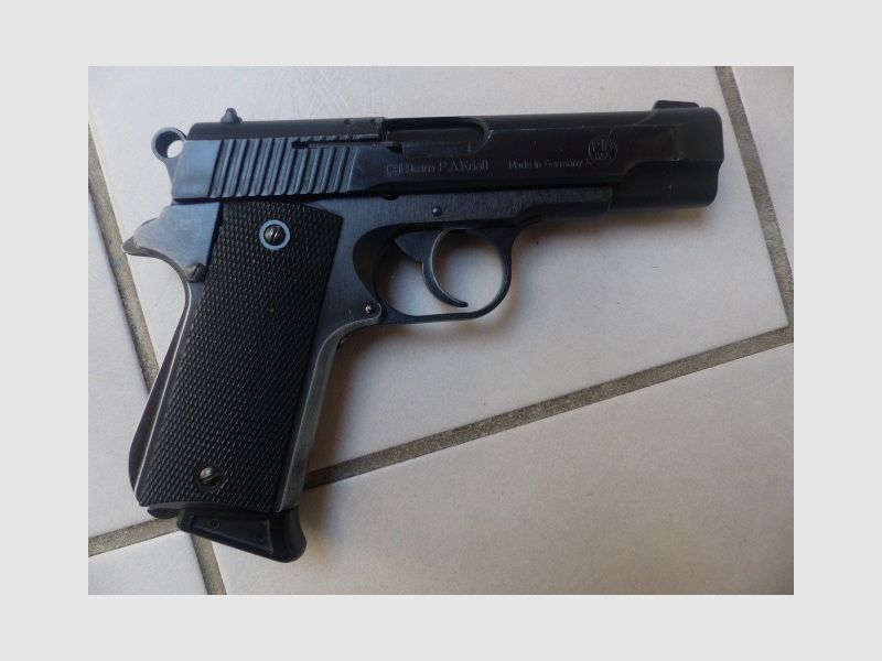 ERMA EGP 459 ähnlich Colt Officer’s ACP (1911 Kompakt) Cal. 9mm PAK mit Ovp, Anleitung, Abschussbecher & Bürste sagenhafter Zustand aus Sammlung