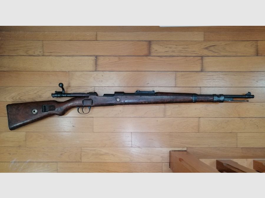 Carabine K98 – rare Fabrication BSW 1937 (Gustloff) – Probable prise soviétique – re chambré 8x60S – BE, image 2 sur 14