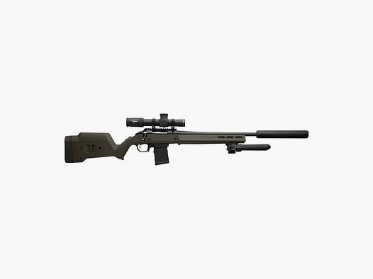 MAGPUL HUNTER AMERICAN STOCK STANAG MAGAZINE WELL OD GREEN