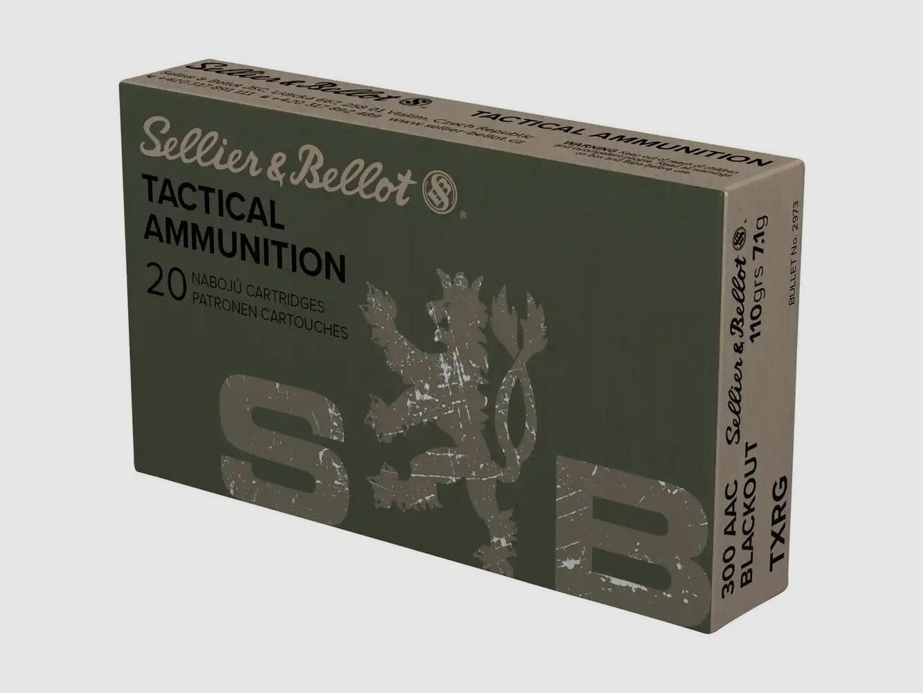 Sellier&Bellot TXRG blue 7,1g/110grs à20 .300 Blackout