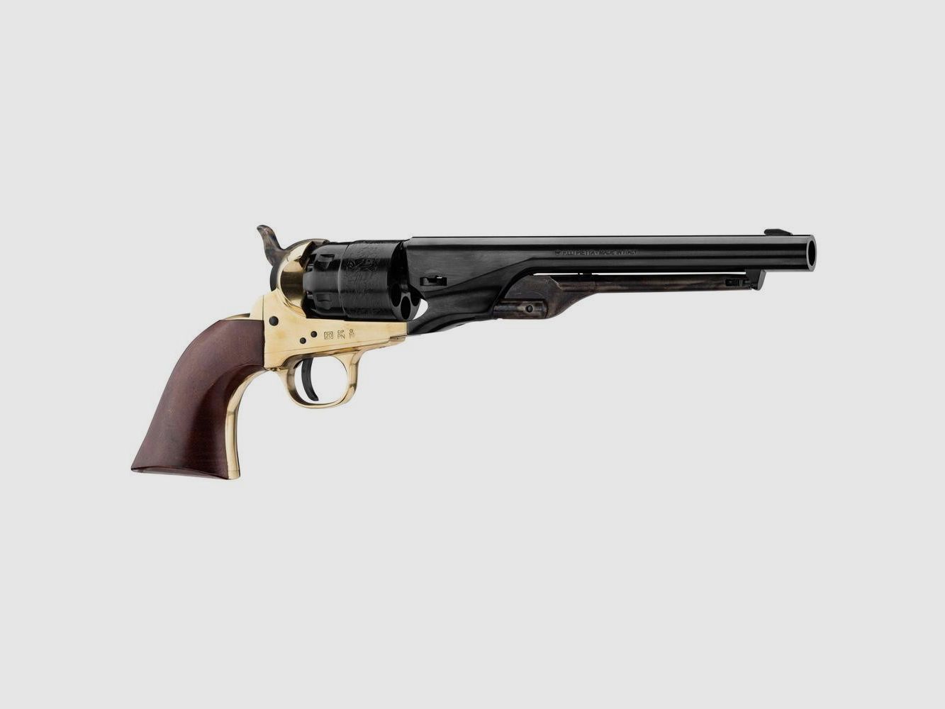 Colt 1860 Pietta Army Messing Revolver Kaliber .44 - Authentieke Replica - Nauwkeurige Details - Voor Collectie en Historisch Schieten, afbeelding 1 van 4