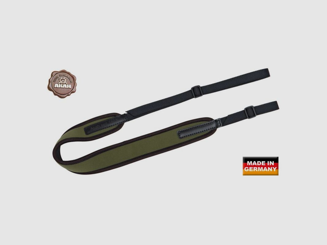 AKAH Gewehrriemen Universal Neopren superelastisch Grün