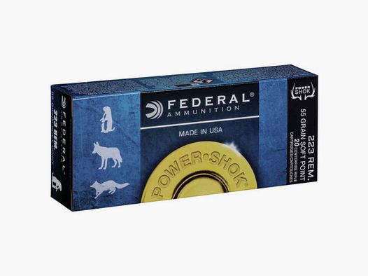.223 Rem. Power Shok Tlm 3.6g/55grs. Federal Ammunition