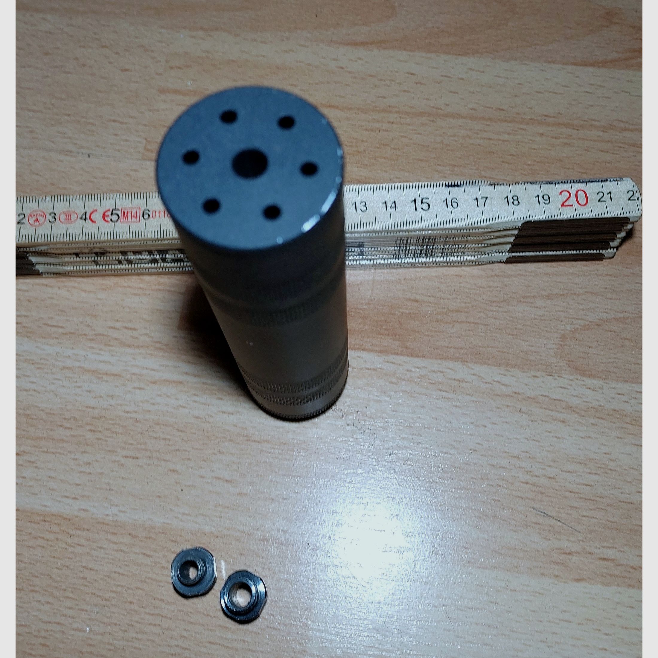 Zoraki Schalldämpfer für SRS Schreckschusspistolen mit 3 Adaptern
