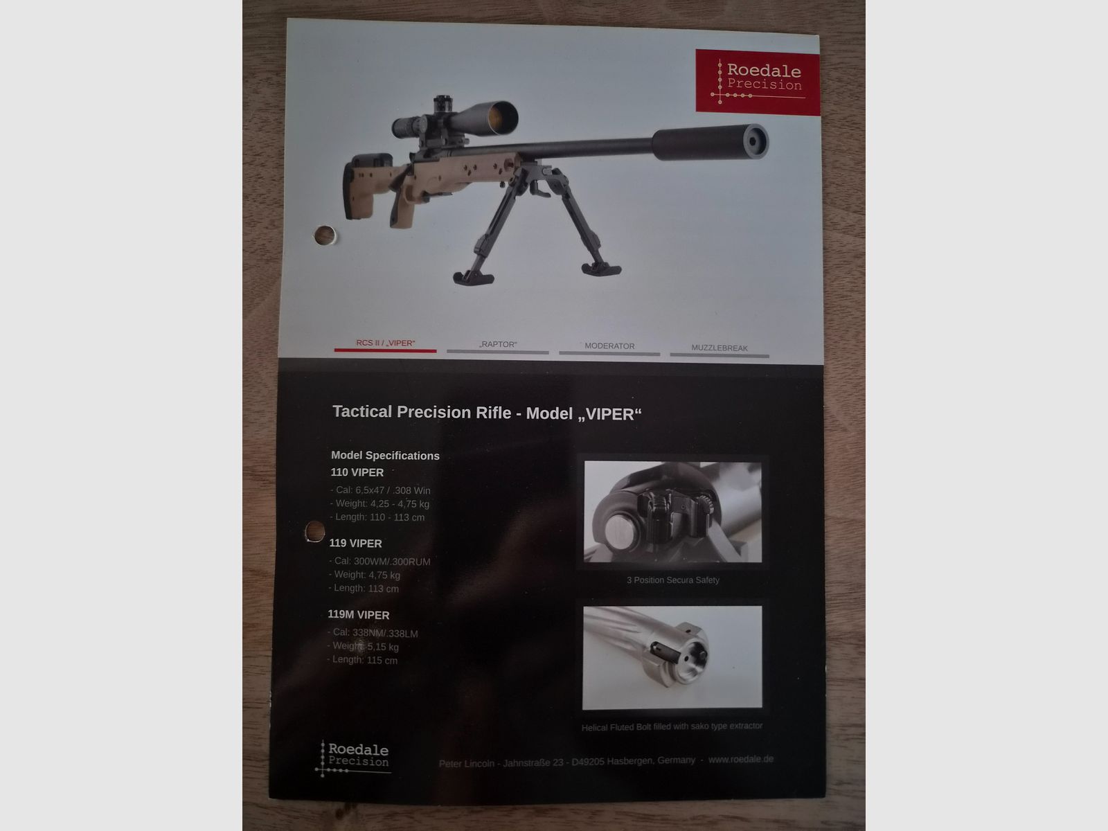 Roedale Tactical Precision Rifle, RCS II Viper, image 16 sur 17