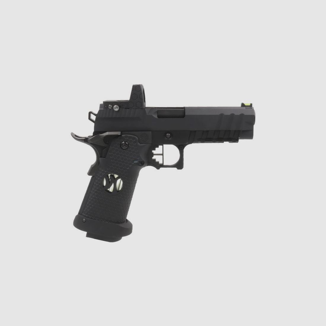 Airsoft-Replikat GBB HX2602 AW CUSTOM - Voll Schwarz - Gas Blowback - Integriertes Rotpunktvisier, Bild 5 von 6