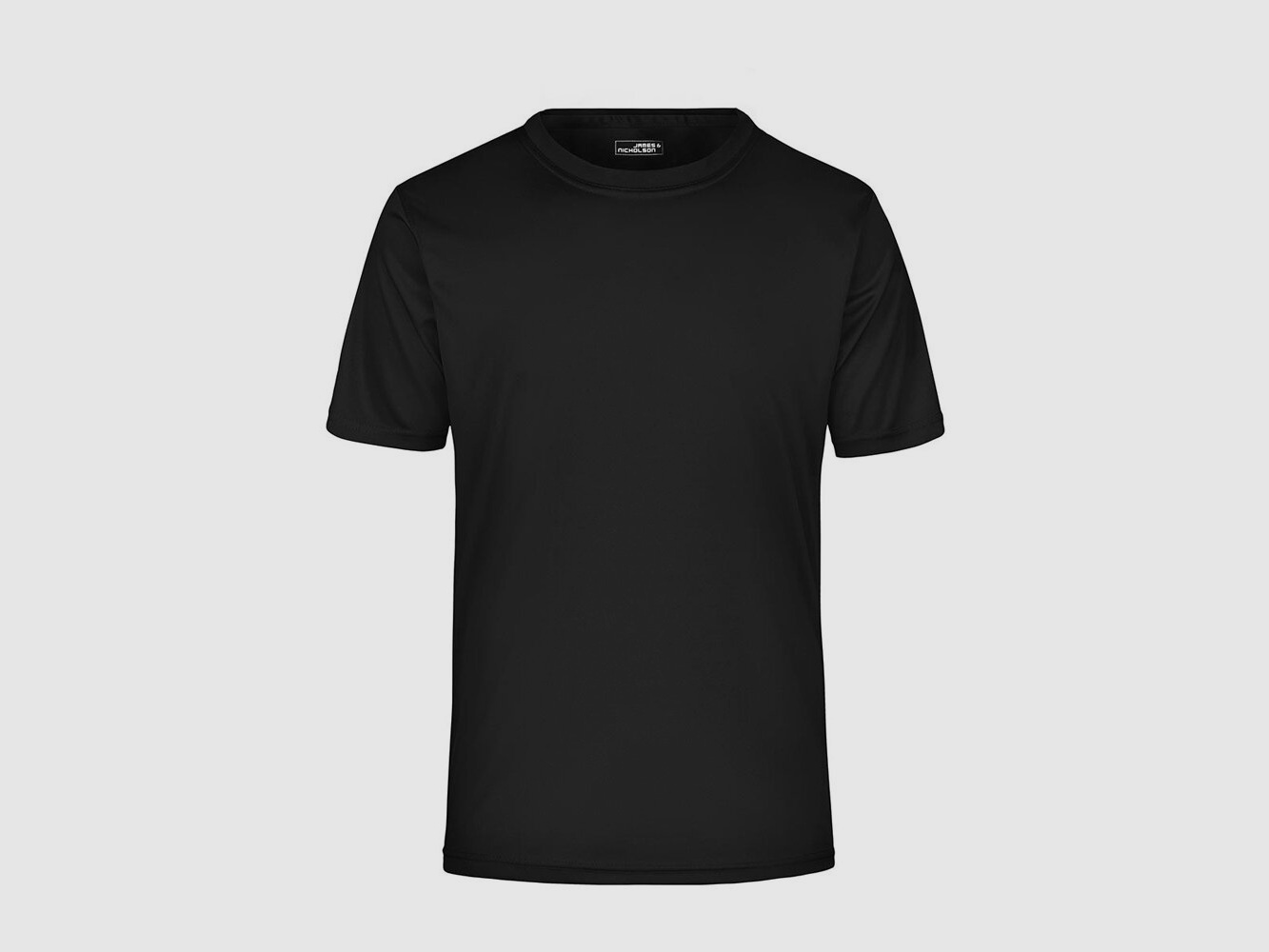 Camiseta funcional para trabajo y deporte negra 3XL sin impresión