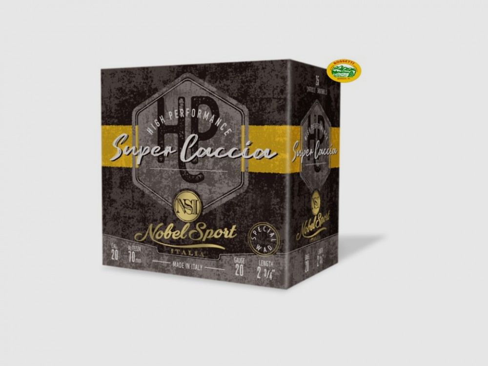 NOBEL SPORT Patronen Super Caccia Bior Kal.20 gr.30 pb.6/8 spezielle Taube