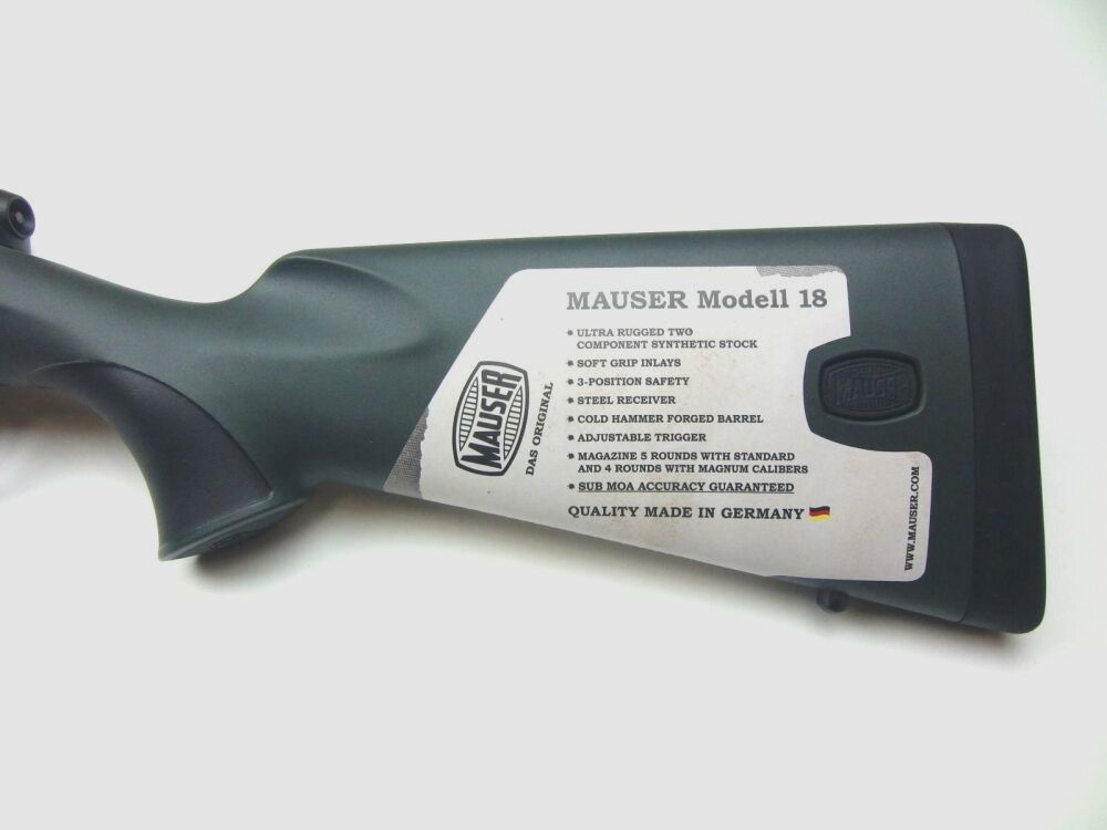 Mauser	 Mauser M18 Mod. Waldjagd, .308Win. mit Laufgewinde u.Visierung