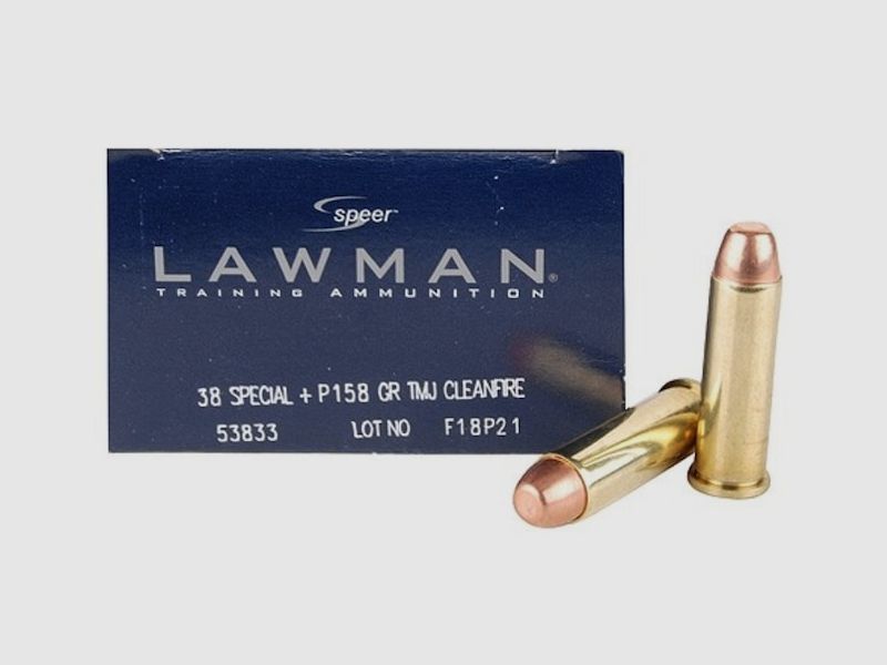 Speer Lawman CleanFire .38 Special 158GR TMJ FN 50 Patronen