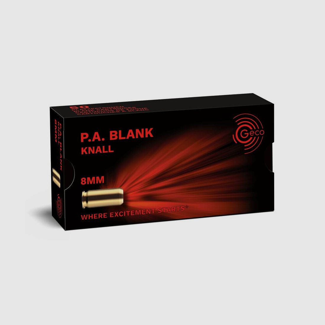 Geco Knallpatronen - Platzpatronen 8mm P.A.K. 50 Stck