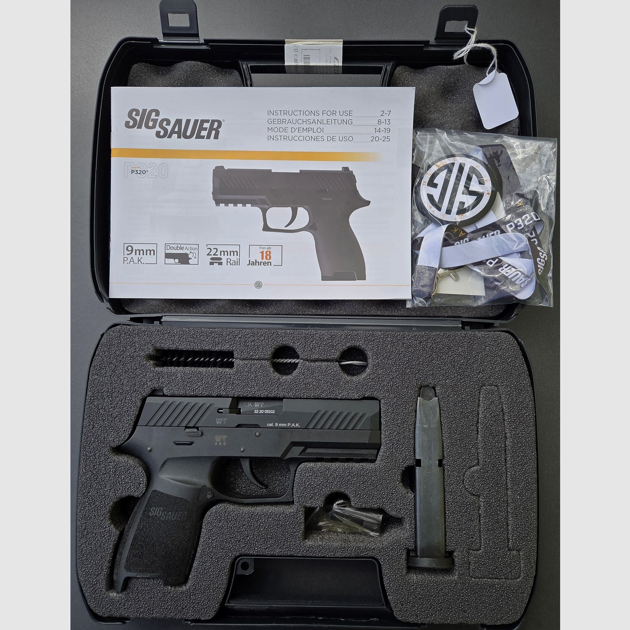 Zeer zeldzaam! Verzamelobject! Verkoop Sig Sauer P320 9mm P.A.K First Edition