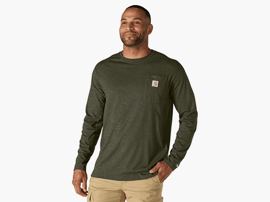 Carhartt Force™ Relaxed L/S T-Shirt Uomo Basil Heather L