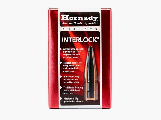 Hornady Kogels .30/.308 – 165gr Interlock BTSP – 100st Verpakking