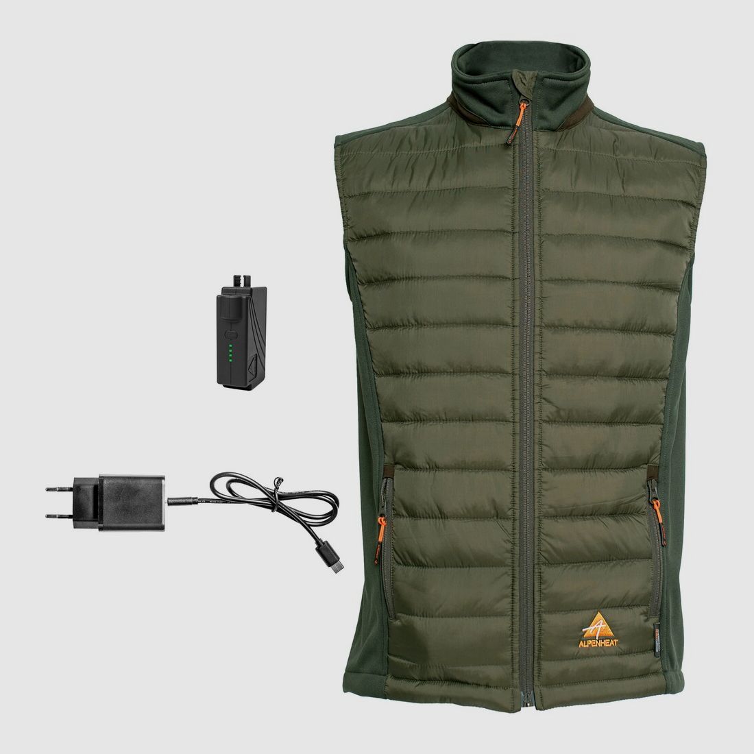 Alpenheat Fire-Air AJ35G-APP beheizte Weste (Olive), Bild 2 von 7