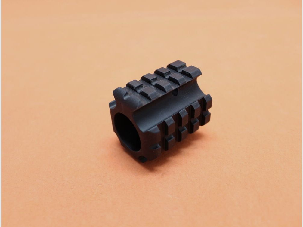 DPMS AR-15: Gas Block Picatinny 4-Rail DPMS .936" ID (GB-4R) Alu black Geeignet für Bull-Barrel, Bild 4 von 5